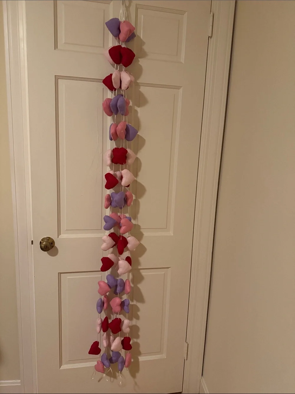 Set of 6 Felt Heart Garland Valentine’s Day Decoration